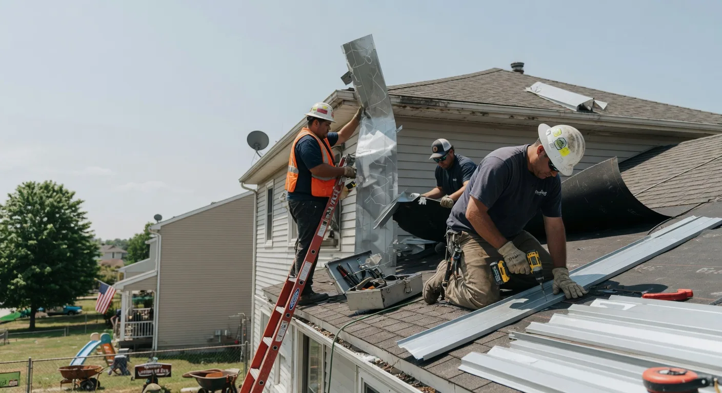 Storm Damage Metal Roof Repair in Southport, ME